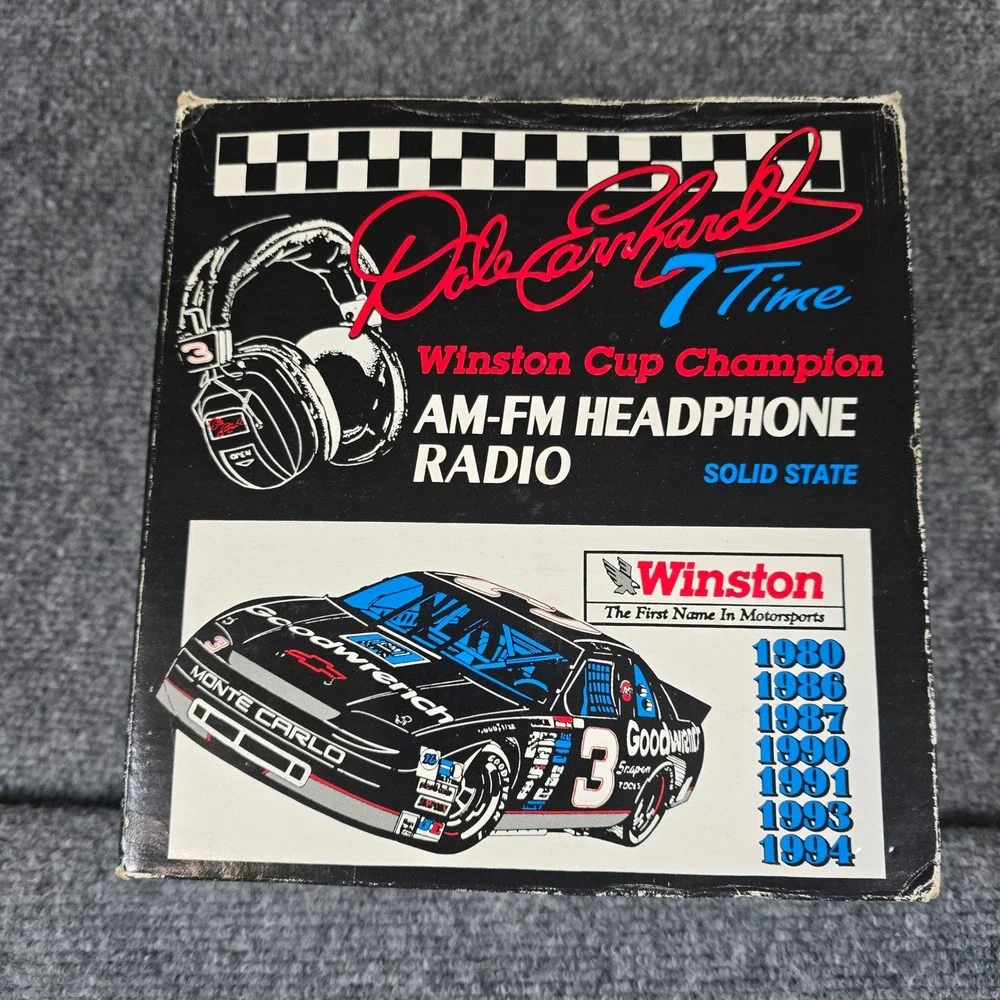 Dale Earnhardt 7 Time Winston‎ Cup Champion AM FM Headphone Radio Vintage - Picture 3 of 7
